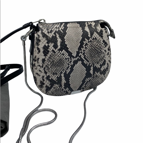 AllSaints Small Ely Leather Embossed Snakeskin Bag - Picture 13 of 15